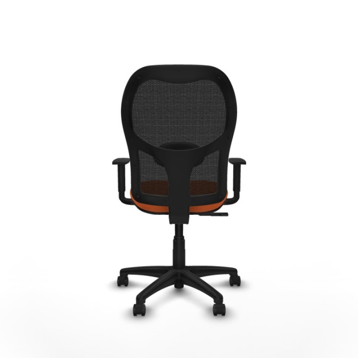 Alocén sincro malla negra bali naranja brazos 1D base poliamida  ruedas engomadas 50mm