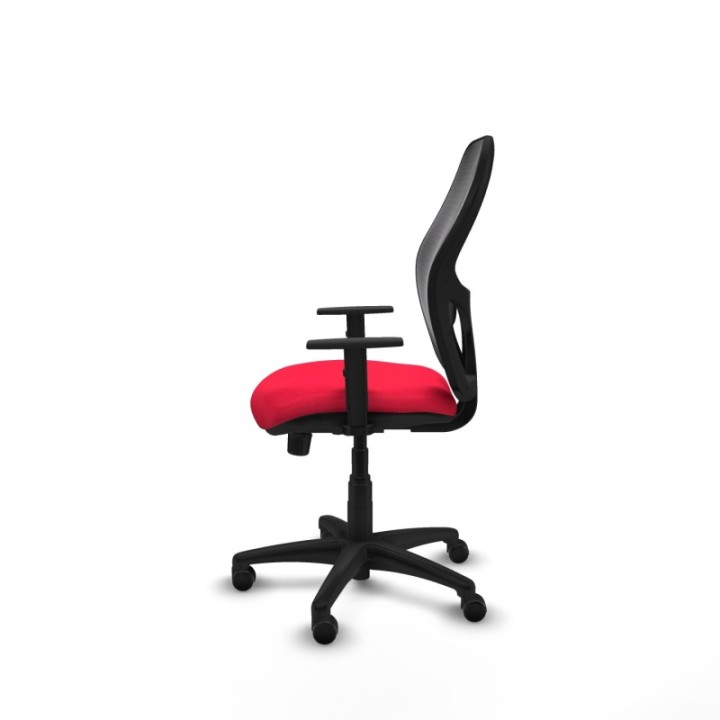 Alocén sincro malla negra bali rojo brazos 1D base poliamida  ruedas engomadas 50mm