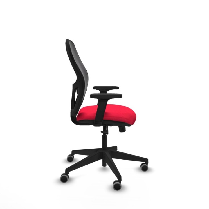 Alocén sincro malla negra bali rojo brazos 2D base piramidal  ruedas engomadas 65mm