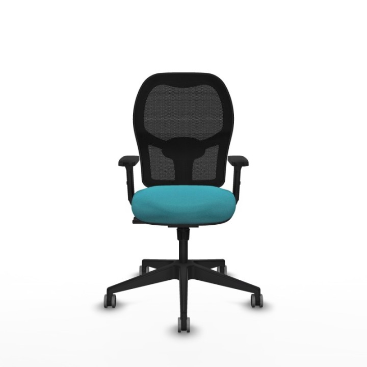 Alocén sincro malla negra bali turquesa brazos 2D base piramidal  ruedas engomadas 65mm