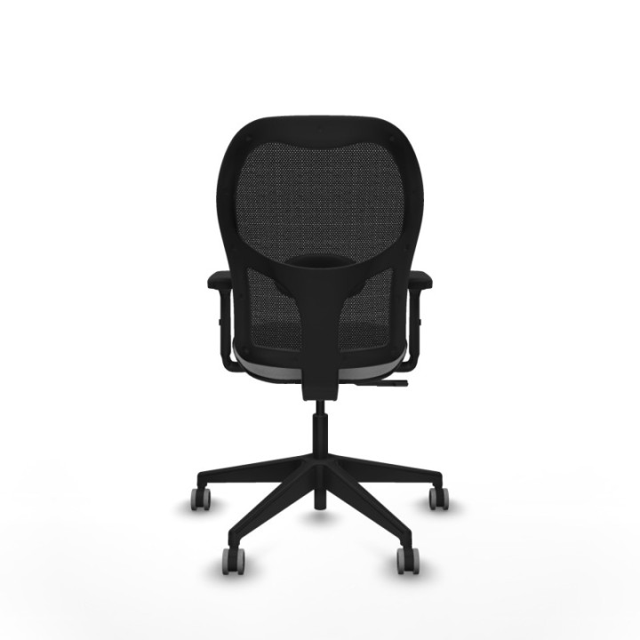 Alocén sincro malla negra bali gris claro brazos 2D base piramidal  ruedas engomadas 65mm