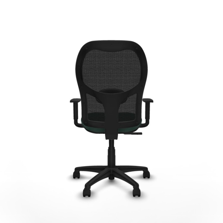 Alocén sincro malla negra bali verde botella brazos 1D base poliamida  ruedas nailon 50mm