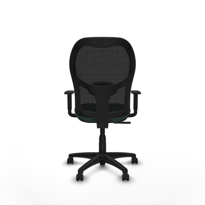 Alocén sincro malla negra bali verde botella brazos 1D base poliamida  ruedas engomadas 50mm