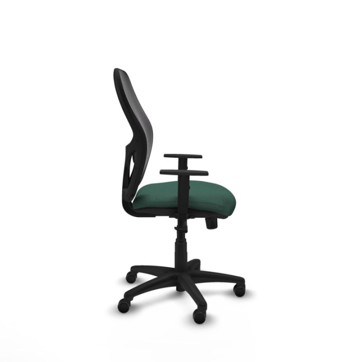 Alocén sincro malla negra bali verde botella brazos 1D base poliamida  ruedas engomadas 50mm