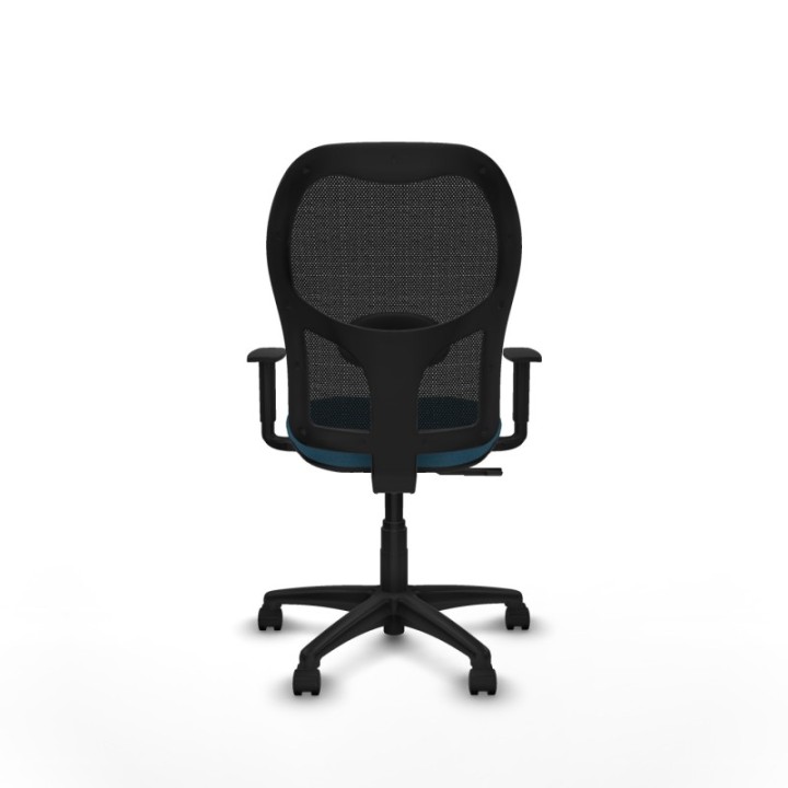 Alocén sincro malla negra bali verde petroleo brazos 1D base poliamida  ruedas nailon 50mm