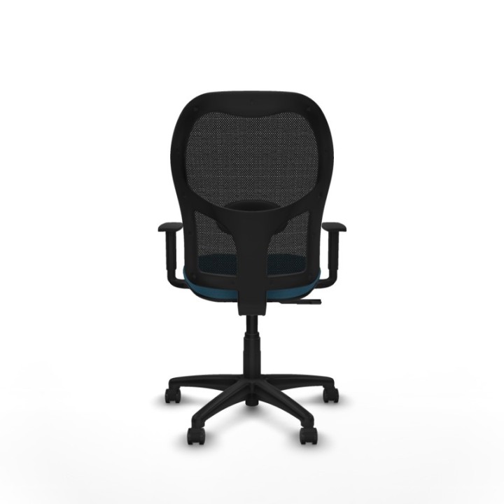 Alocén sincro malla negra bali verde petroleo brazos 1D base poliamida  ruedas engomadas 50mm