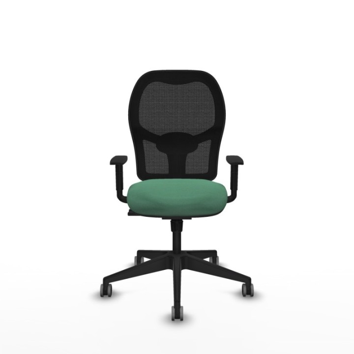 Alocén sincro malla negra bali verde esmeralda brazos 1D base piramidal  ruedas engomadas 65mm