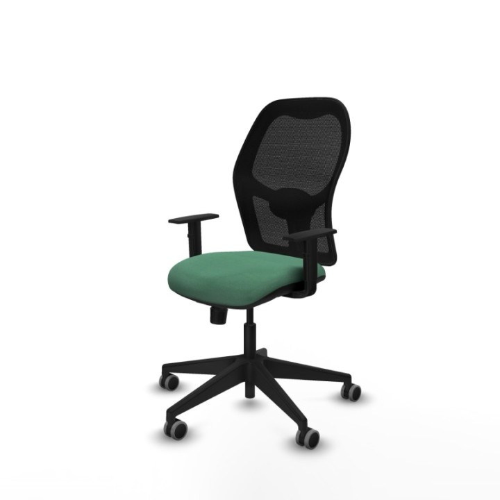 Alocén sincro malla negra bali verde esmeralda brazos 1D base piramidal  ruedas engomadas 65mm