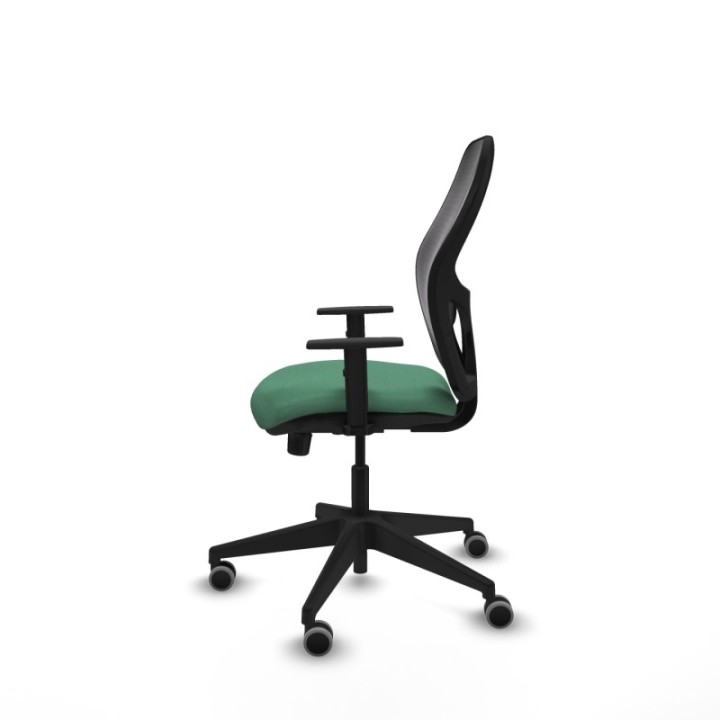 Alocén sincro malla negra bali verde esmeralda brazos 1D base piramidal  ruedas engomadas 65mm