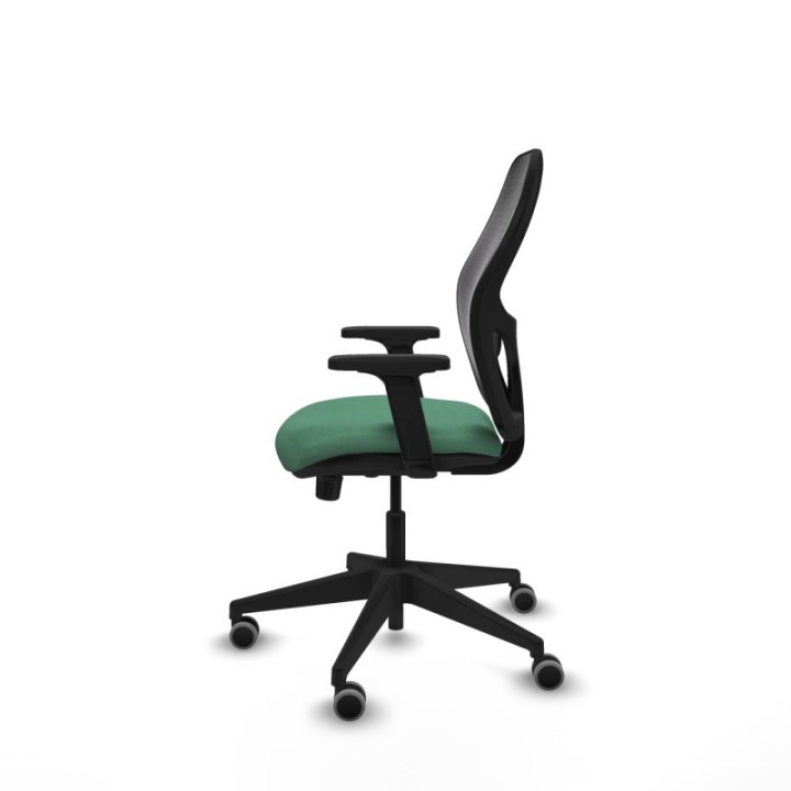 Alocén sincro malla negra bali verde esmeralda brazos 2D base piramidal  ruedas engomadas 65mm