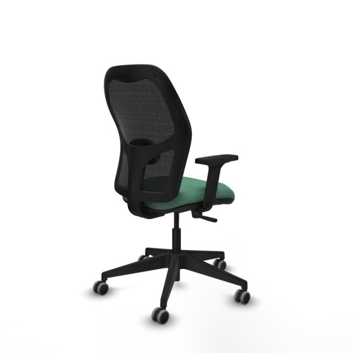 Alocén sincro malla negra bali verde esmeralda brazos 2D base piramidal  ruedas engomadas 65mm