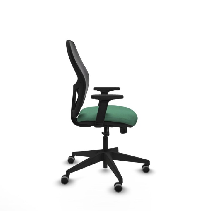 Alocén sincro malla negra bali verde esmeralda brazos 2D base piramidal  ruedas engomadas 65mm