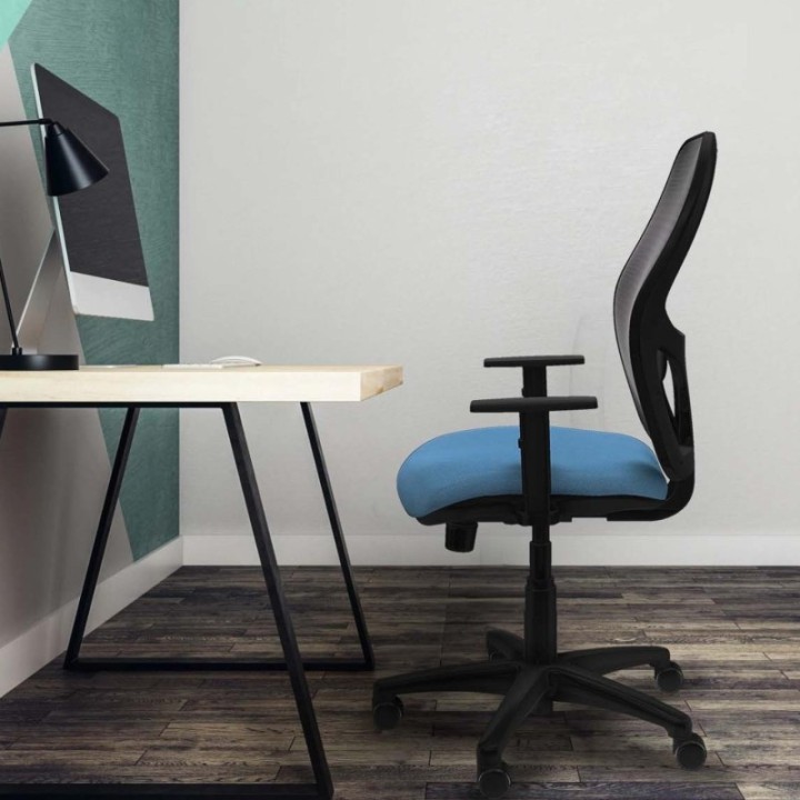 Alocén sincro malla negra bali verde oliva brazos 1D base poliamida  ruedas engomadas 50mm