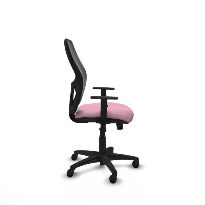 Alocén sincro malla negra bali rosa brazos 1D base poliamida  ruedas engomadas 50mm