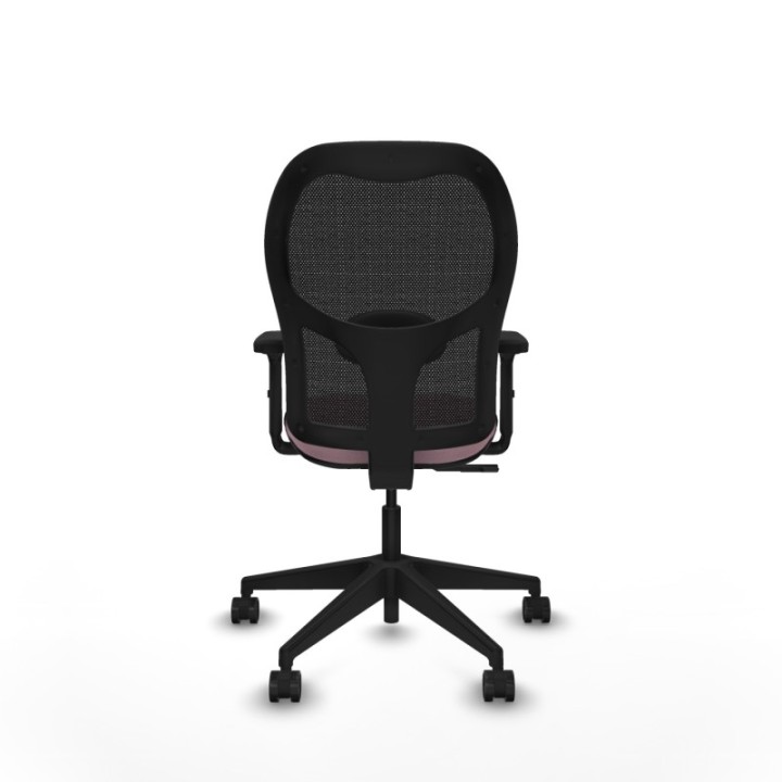 Alocén sincro malla negra bali rosa brazos 2D base piramidal  ruedas nailon 65mm