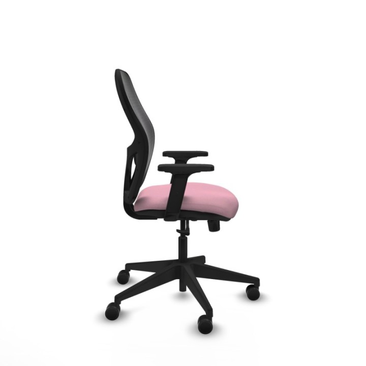 Alocén sincro malla negra bali rosa brazos 2D base piramidal  ruedas nailon 65mm