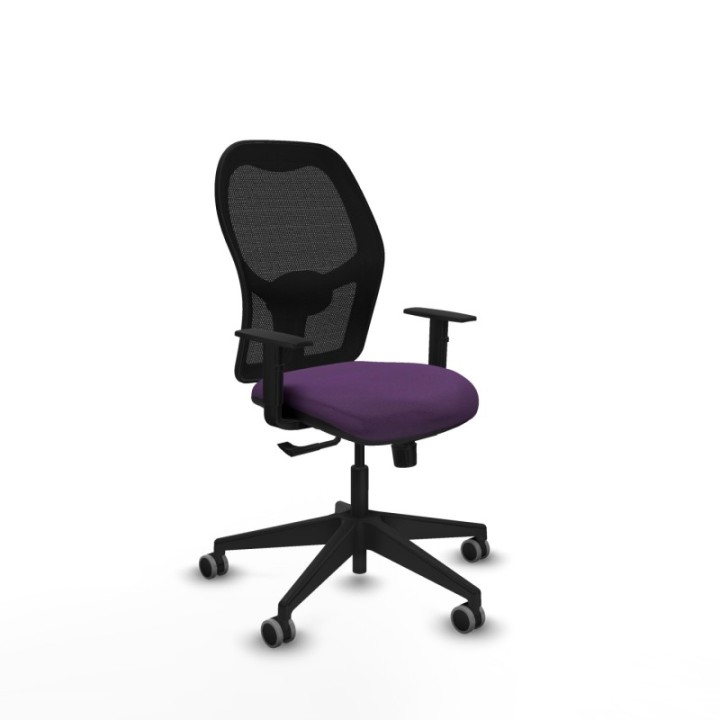 Alocén sincro malla negra bali morado brazos 1D base piramidal  ruedas engomadas 65mm