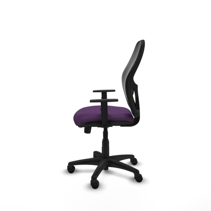 Alocén sincro malla negra bali morado brazos 1D base poliamida  ruedas nailon 50mm