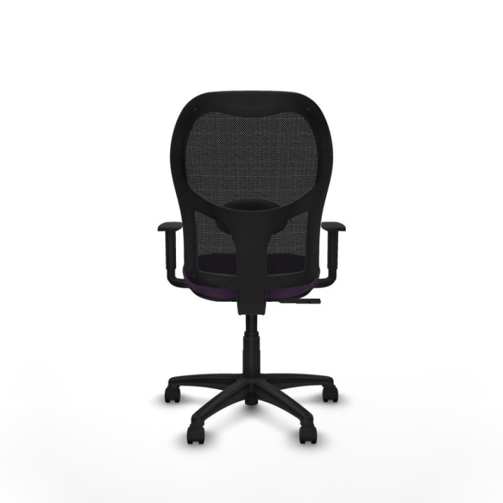 Alocén sincro malla negra bali morado brazos 1D base poliamida  ruedas nailon 50mm