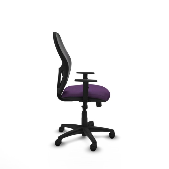 Alocén sincro malla negra bali morado brazos 1D base poliamida  ruedas nailon 50mm