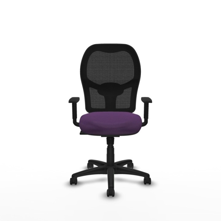 Alocén sincro malla negra bali morado brazos 1D base poliamida  ruedas engomadas 50mm