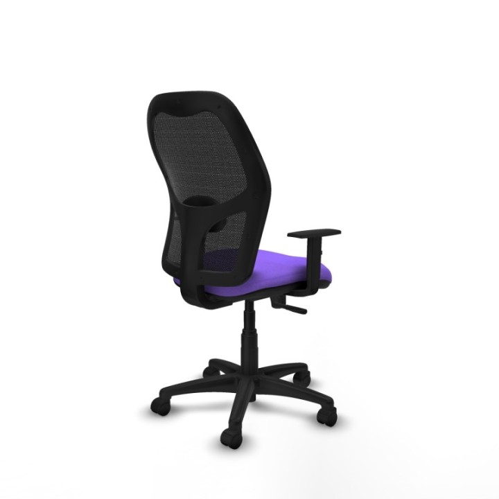 Alocén sincro malla negra bali lila brazos 1D base poliamida  ruedas nailon 50mm