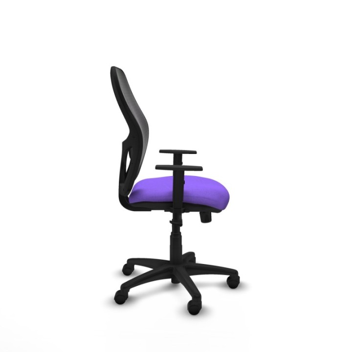 Alocén sincro malla negra bali lila brazos 1D base poliamida  ruedas nailon 50mm