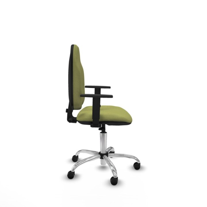 Algarra CP bali verde oliva brazos 1D base cromada ruedas engomadas 50mm