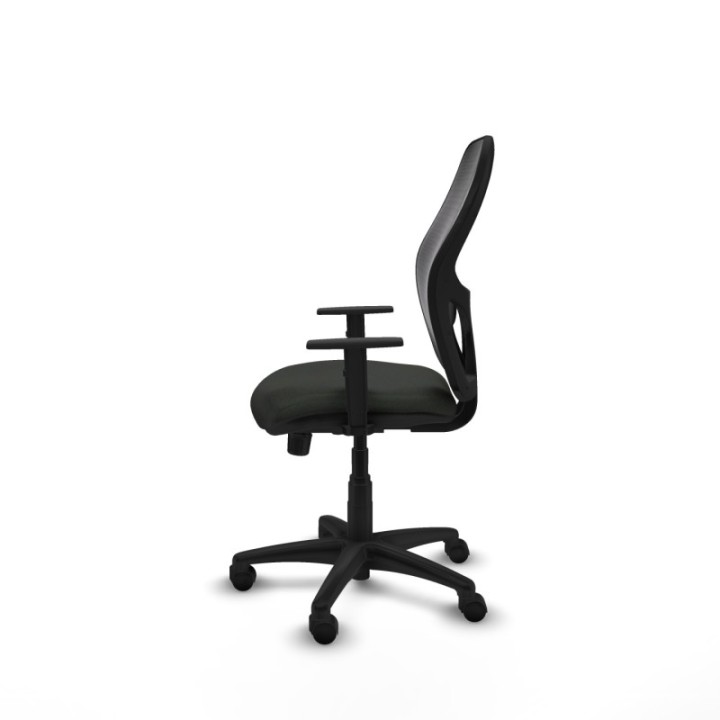 Alocén sincro malla negra bali negro brazos 1D base poliamida  ruedas nailon 50mm