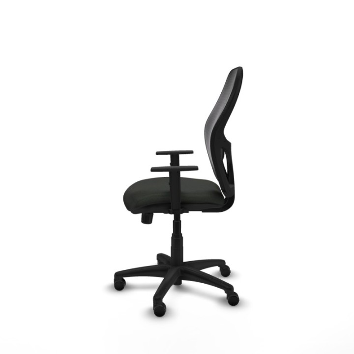 Alocén sincro malla negra bali negro brazos 1D base poliamida  ruedas engomadas 50mm