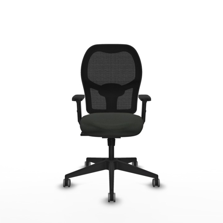 Alocén sincro malla negra bali negro brazos 2D base piramidal  ruedas engomadas 65mm