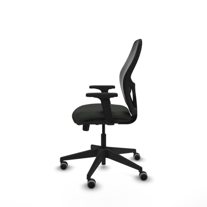 Alocén sincro malla negra bali negro brazos 2D base piramidal  ruedas engomadas 65mm