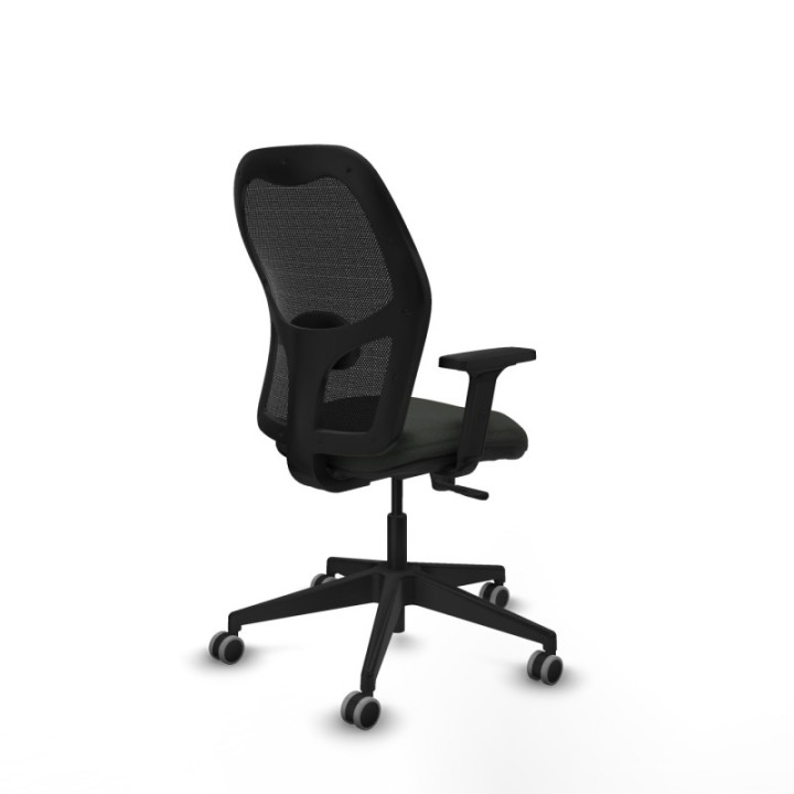 Alocén sincro malla negra bali negro brazos 2D base piramidal  ruedas engomadas 65mm