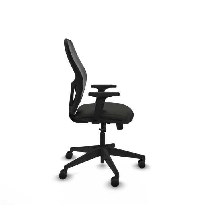 Alocén sincro malla negra bali negro brazos 2D base piramidal  ruedas nailon 65mm