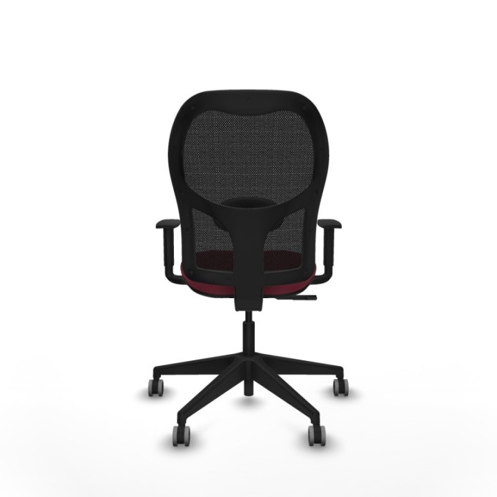 Alocén sincro malla negra bali granate brazos 1D base piramidal  ruedas engomadas 65mm