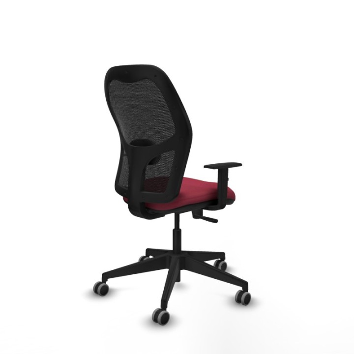 Alocén sincro malla negra bali granate brazos 1D base piramidal  ruedas engomadas 65mm