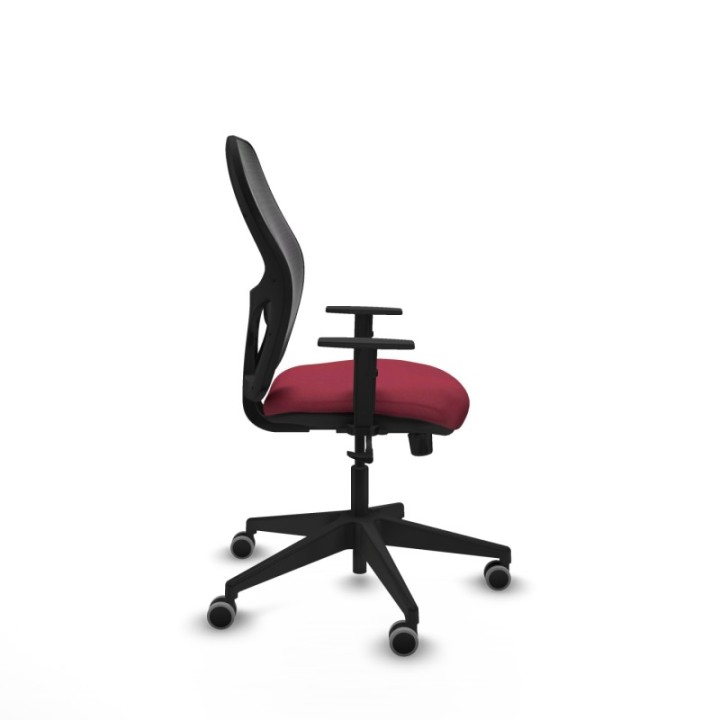 Alocén sincro malla negra bali granate brazos 1D base piramidal  ruedas engomadas 65mm