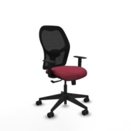 Alocén sincro malla negra bali granate brazos 1D base piramidal  ruedas nailon 65mm