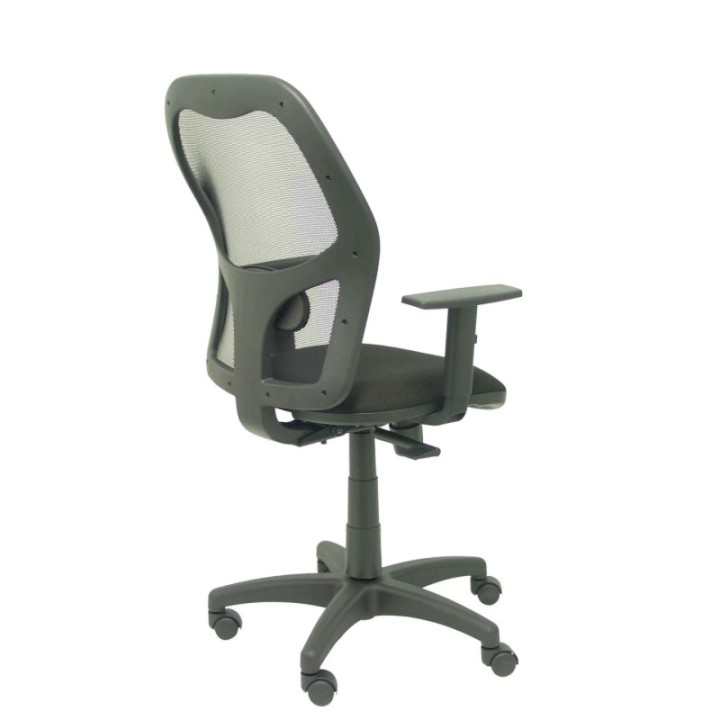 Silla Alocén malla negra asiento bali negro brazos regulables