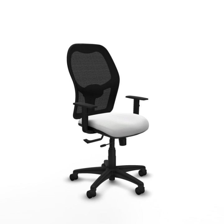 Alocén traslack malla negra bali blanco brazos 1D base poliamida  ruedas nailon 50mm