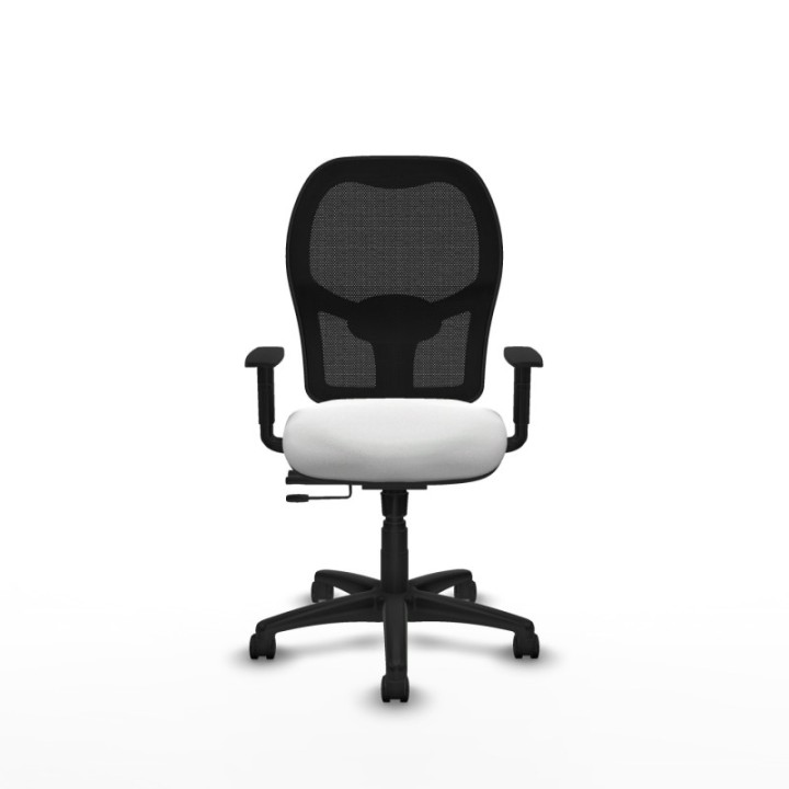 Alocén traslack malla negra bali blanco brazos 1D base poliamida  ruedas nailon 50mm