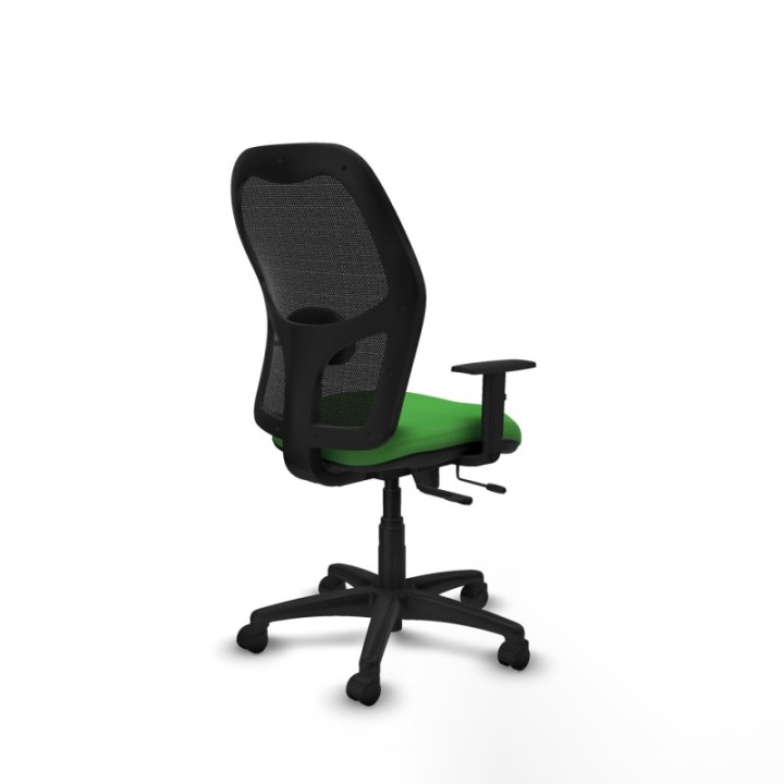 Alocén traslack malla negra bali verde brazos 1D base poliamida  ruedas nailon 50mm