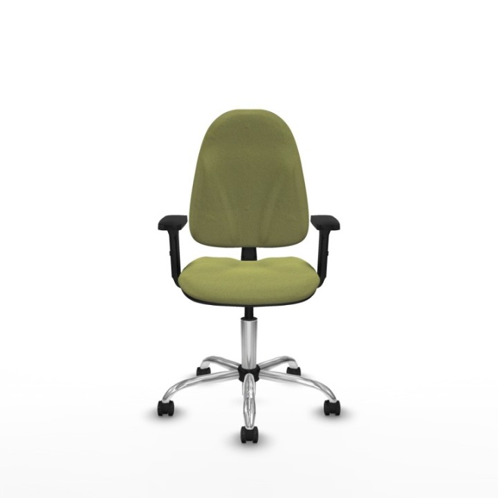 Algarra CP bali verde oliva brazos 2D base cromada ruedas autofrenantes 50mm