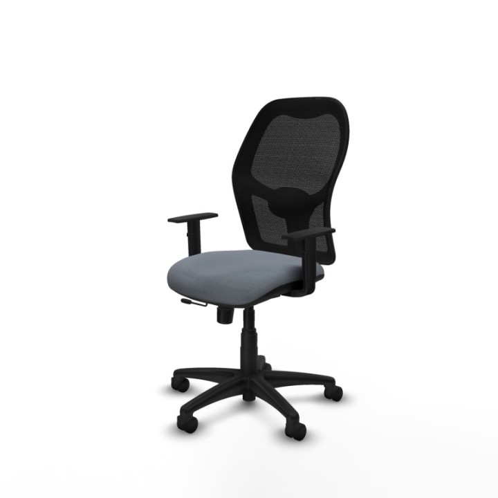 Alocén traslack malla negra bali gris brazos 1D base poliamida  ruedas nailon 50mm