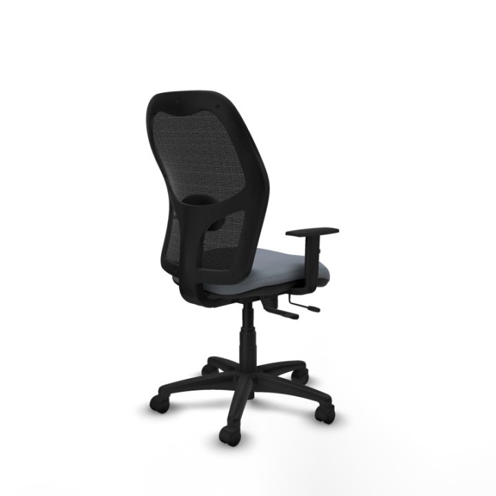 Alocén traslack malla negra bali gris brazos 1D base poliamida  ruedas nailon 50mm