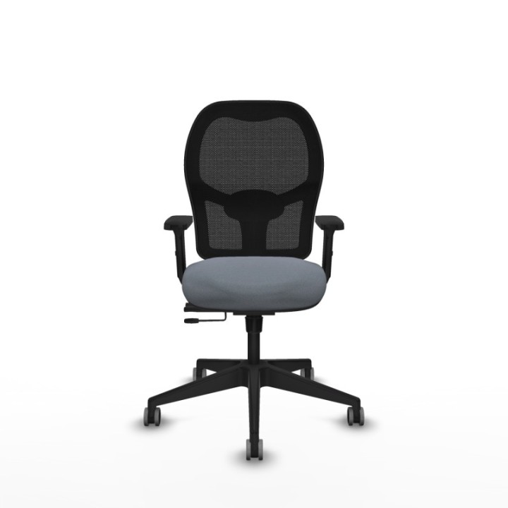 Alocén traslack malla negra bali gris brazos 2D base piramidal  ruedas engomadas 65mm