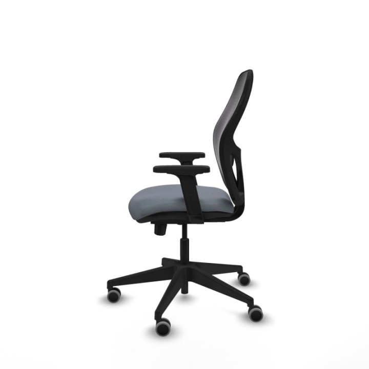 Alocén traslack malla negra bali gris brazos 2D base piramidal  ruedas engomadas 65mm