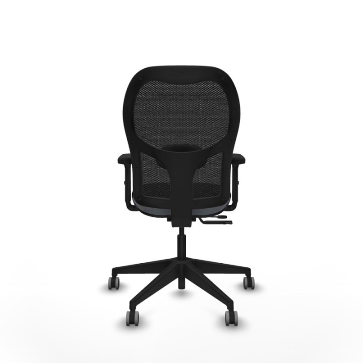 Alocén traslack malla negra bali gris brazos 2D base piramidal  ruedas engomadas 65mm