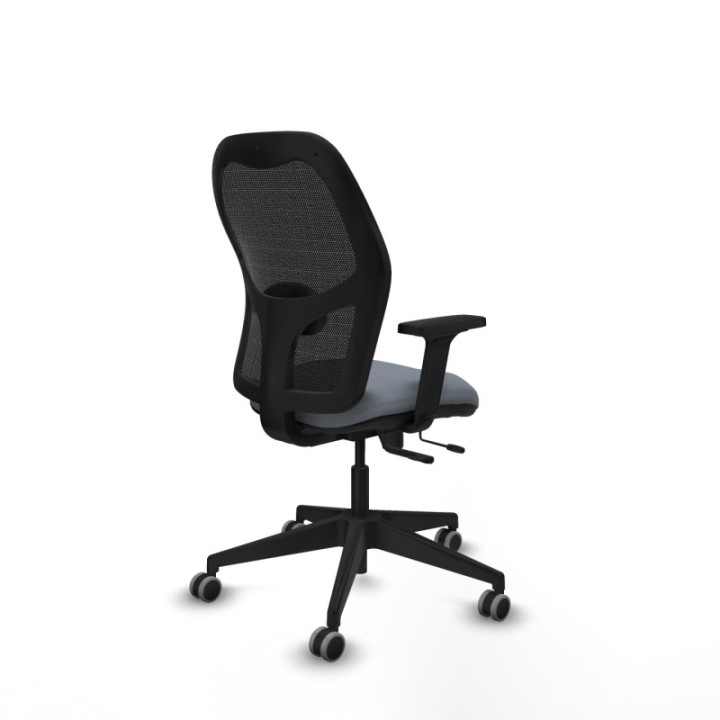 Alocén traslack malla negra bali gris brazos 2D base piramidal  ruedas engomadas 65mm