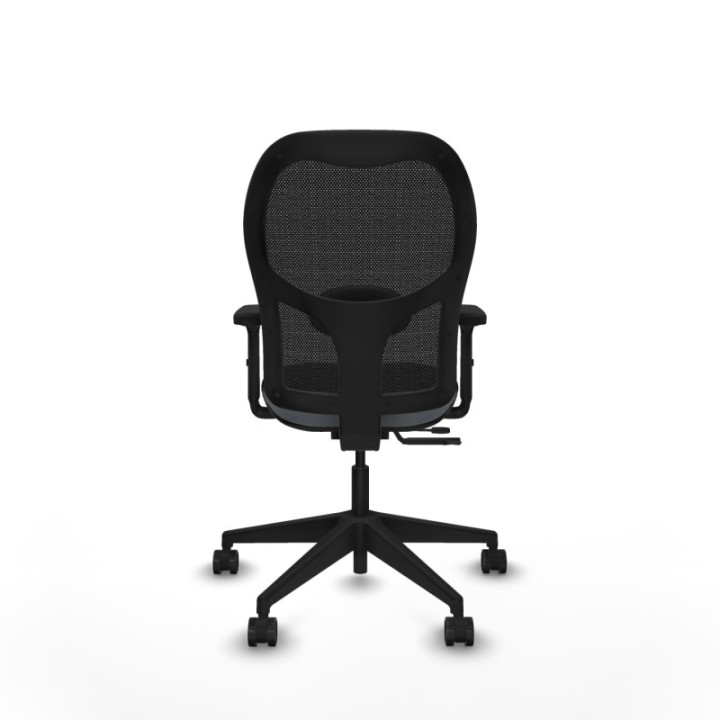 Alocén traslack malla negra bali gris brazos 2D base piramidal  ruedas nailon 65mm